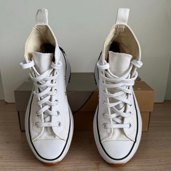 Converse Chuck Taylor Run Hike Platform White Sneakers- Men  5.5 - Women 7